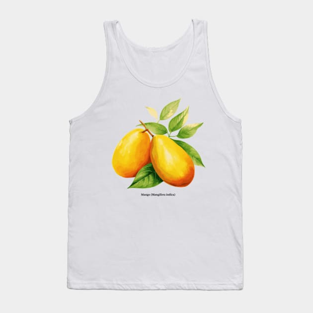 Botanical illustration of Mango (Mangifera indica) Tank Top by VEKULI